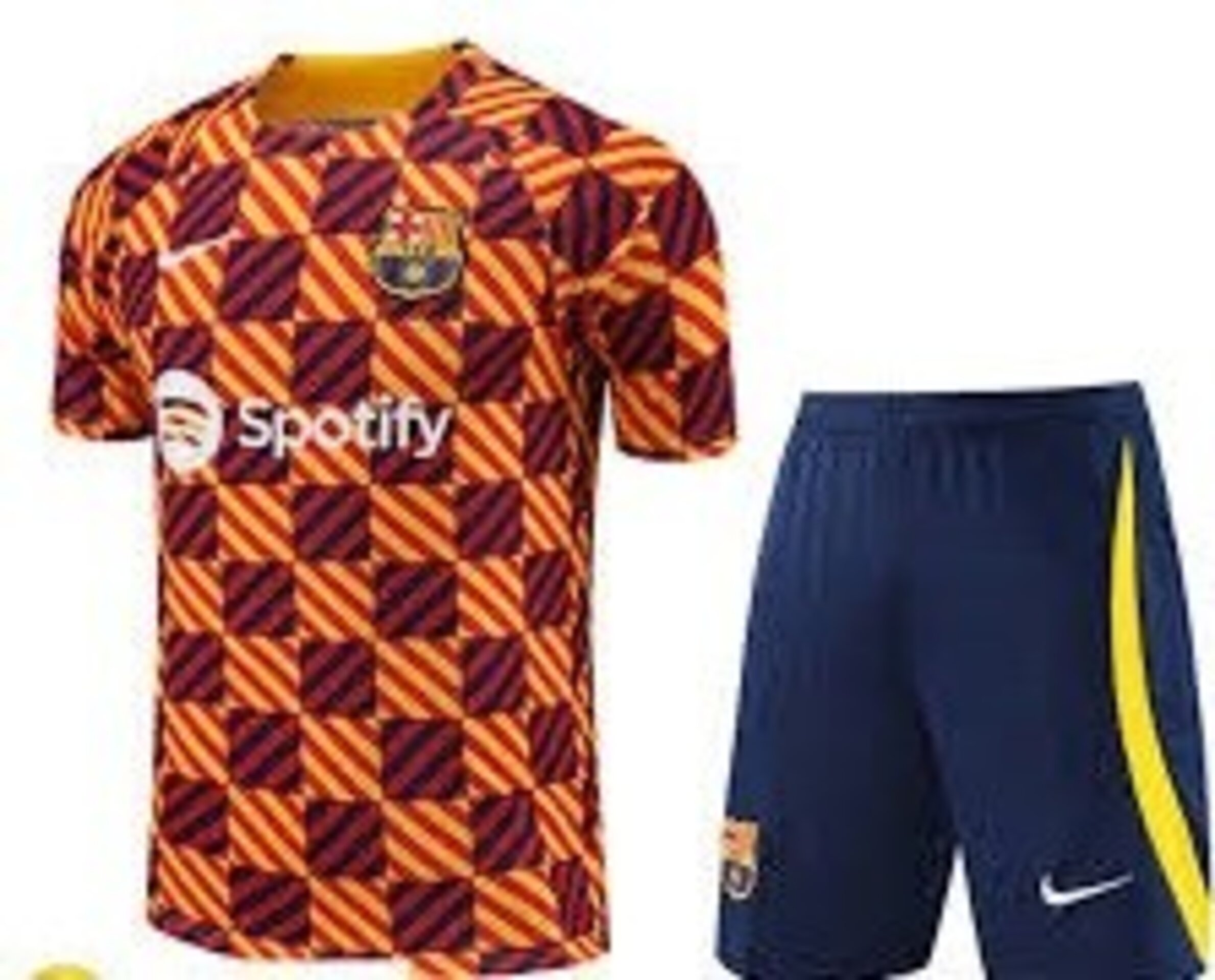 Chandal del Barcelona 2023-2024 Manga Corta Amarillo - Pantalón Corto - 2